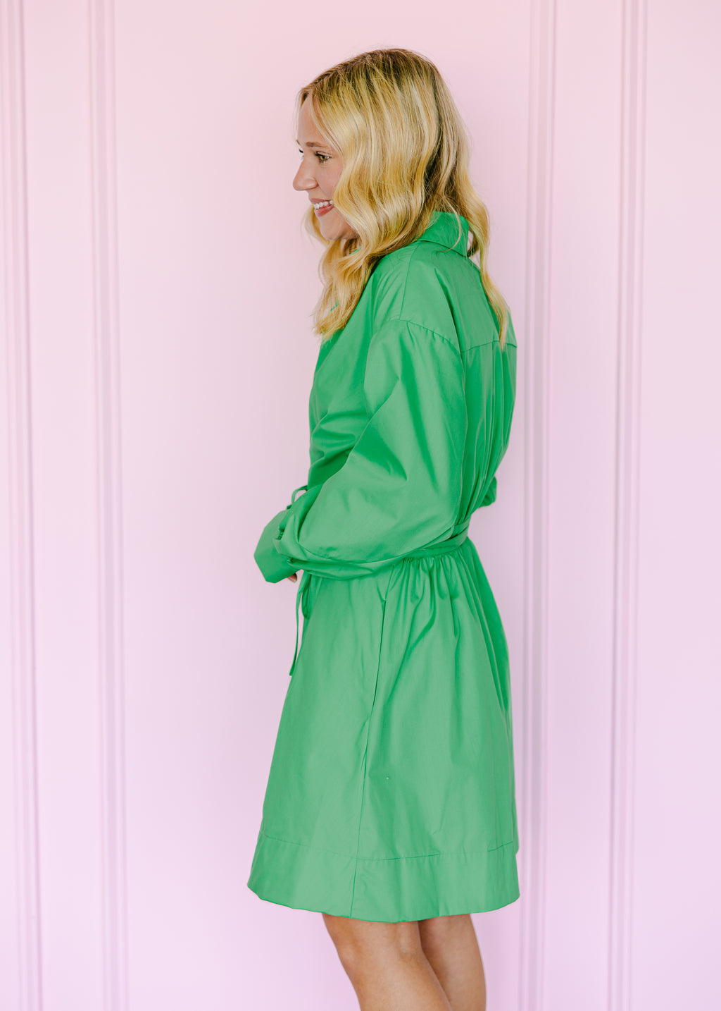 Dahlia Wrap Front Shirt Mini Dress