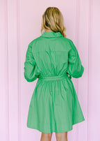 Dahlia Wrap Front Shirt Mini Dress