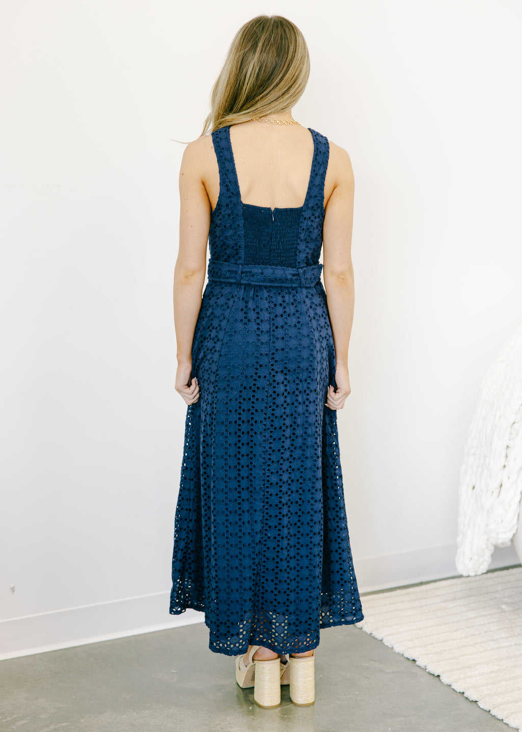 Giselle Belted Button Front Midi Dress