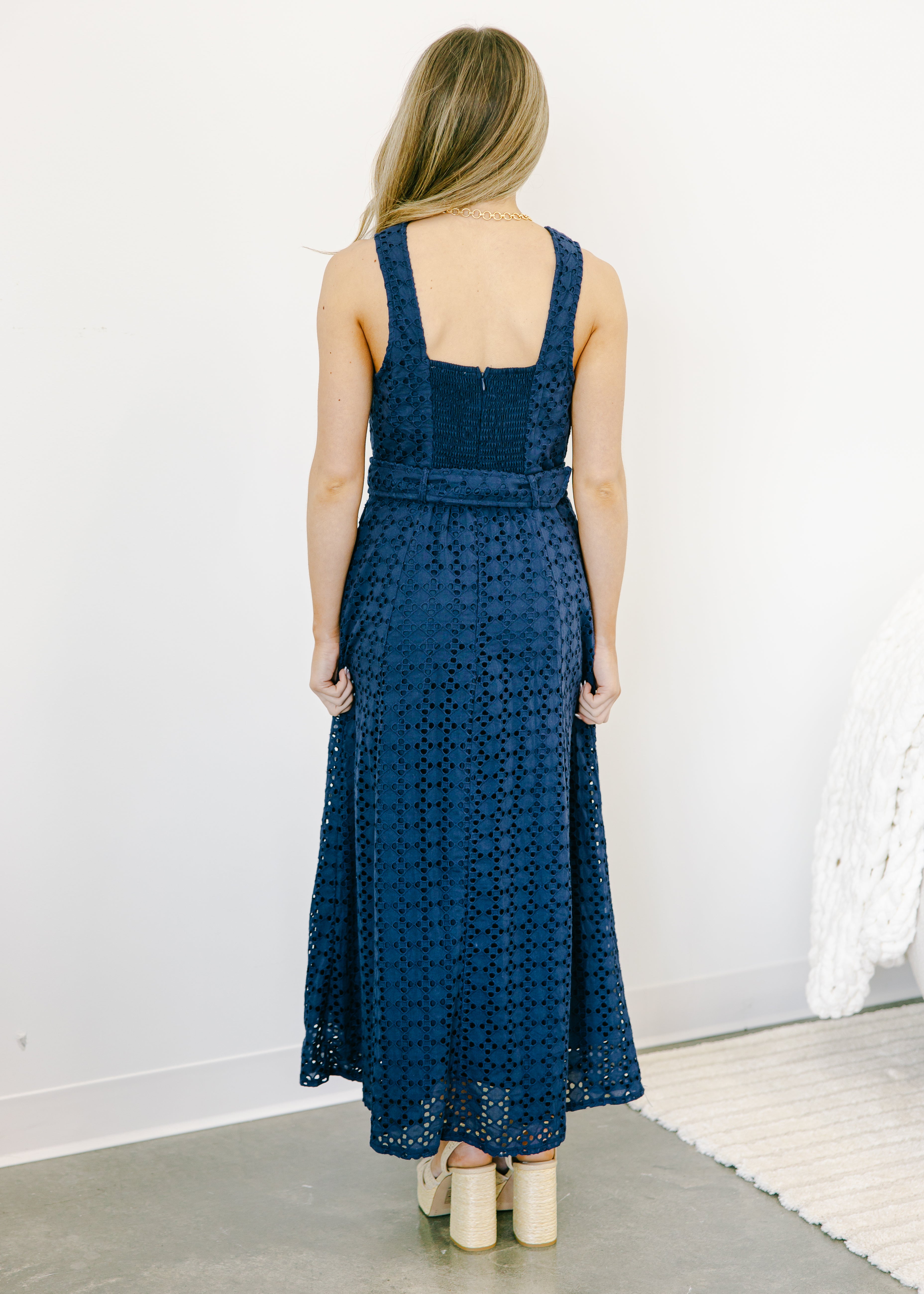 Giselle Belted Button Front Midi Dress