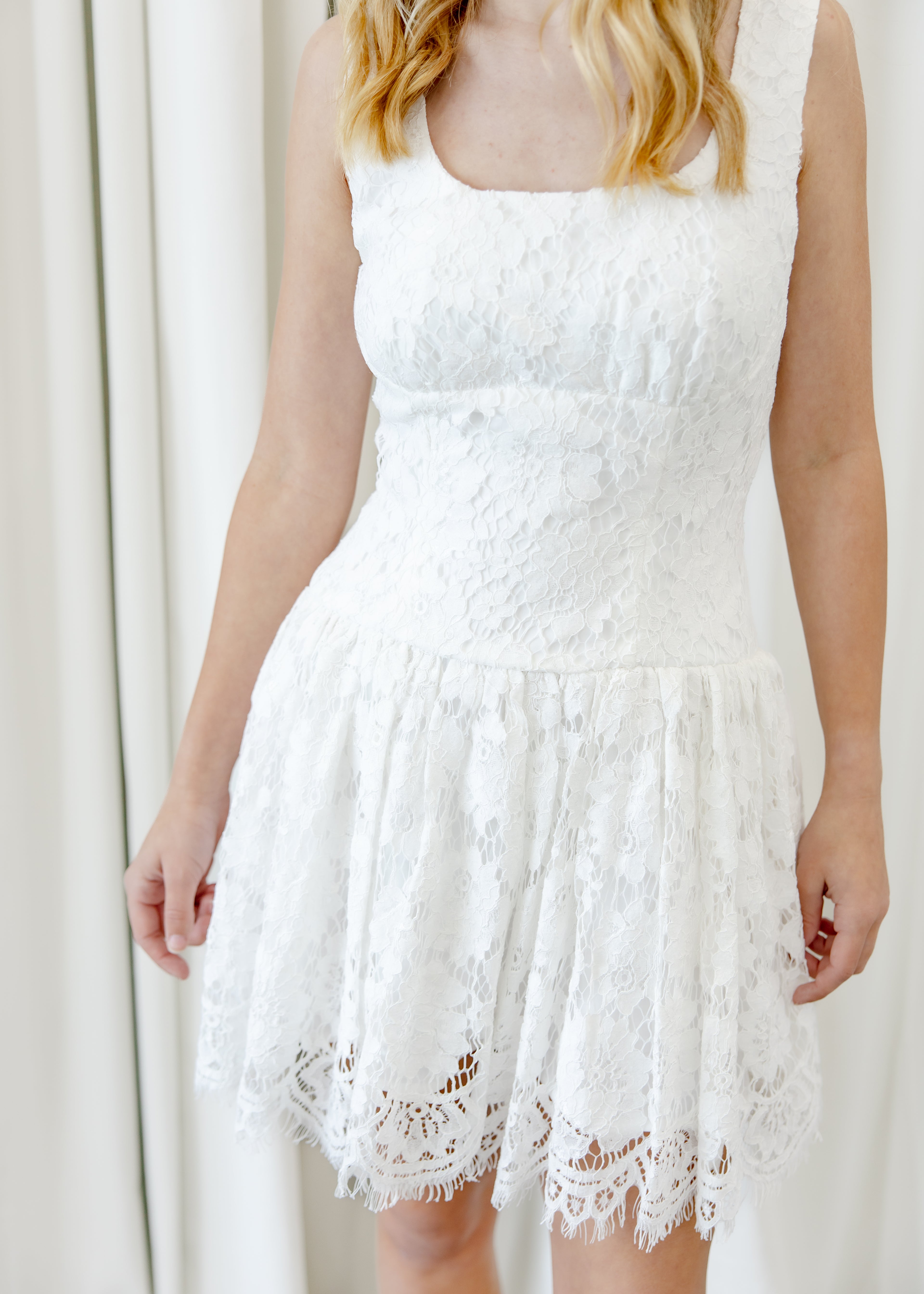 Isabella Floral Lace Mini Dress