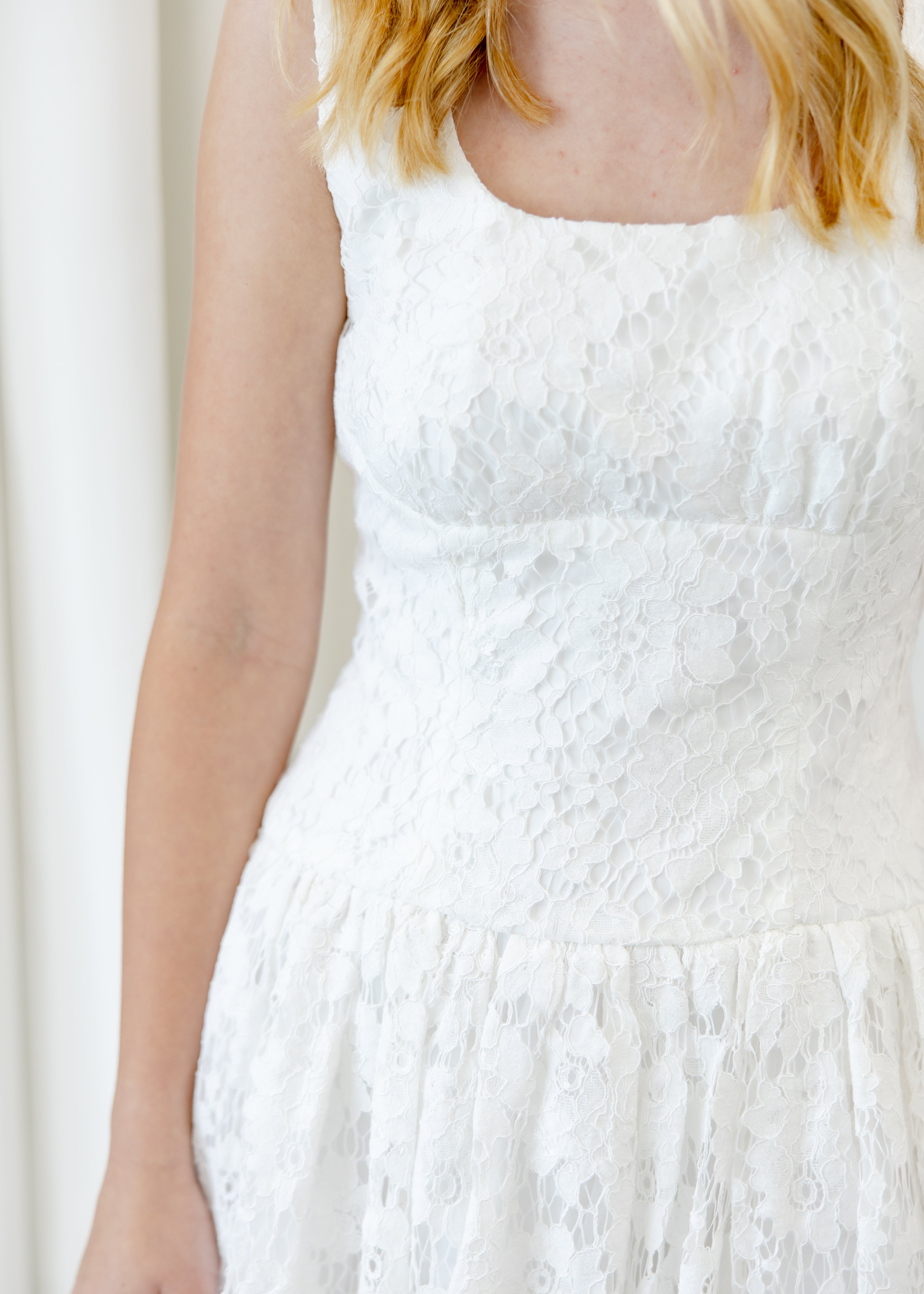 Isabella Floral Lace Mini Dress