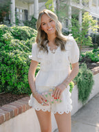 Myah Eyelet Embroidered Blouse