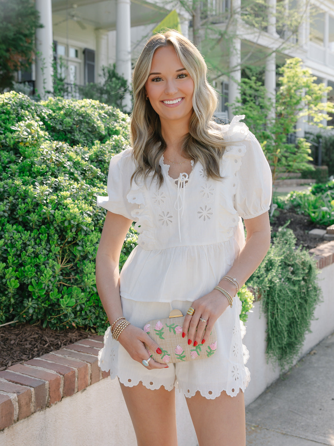 Myah Eyelet Embroidered Blouse