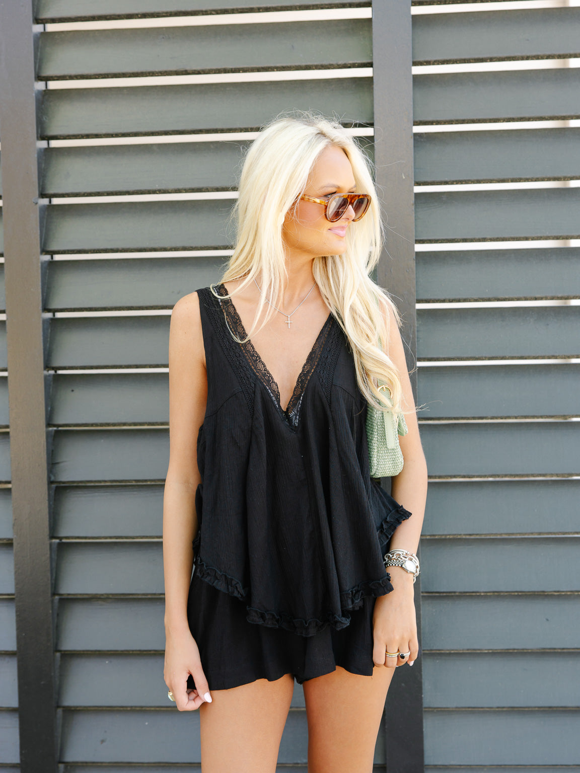 Lesly Flowy Lace Romper