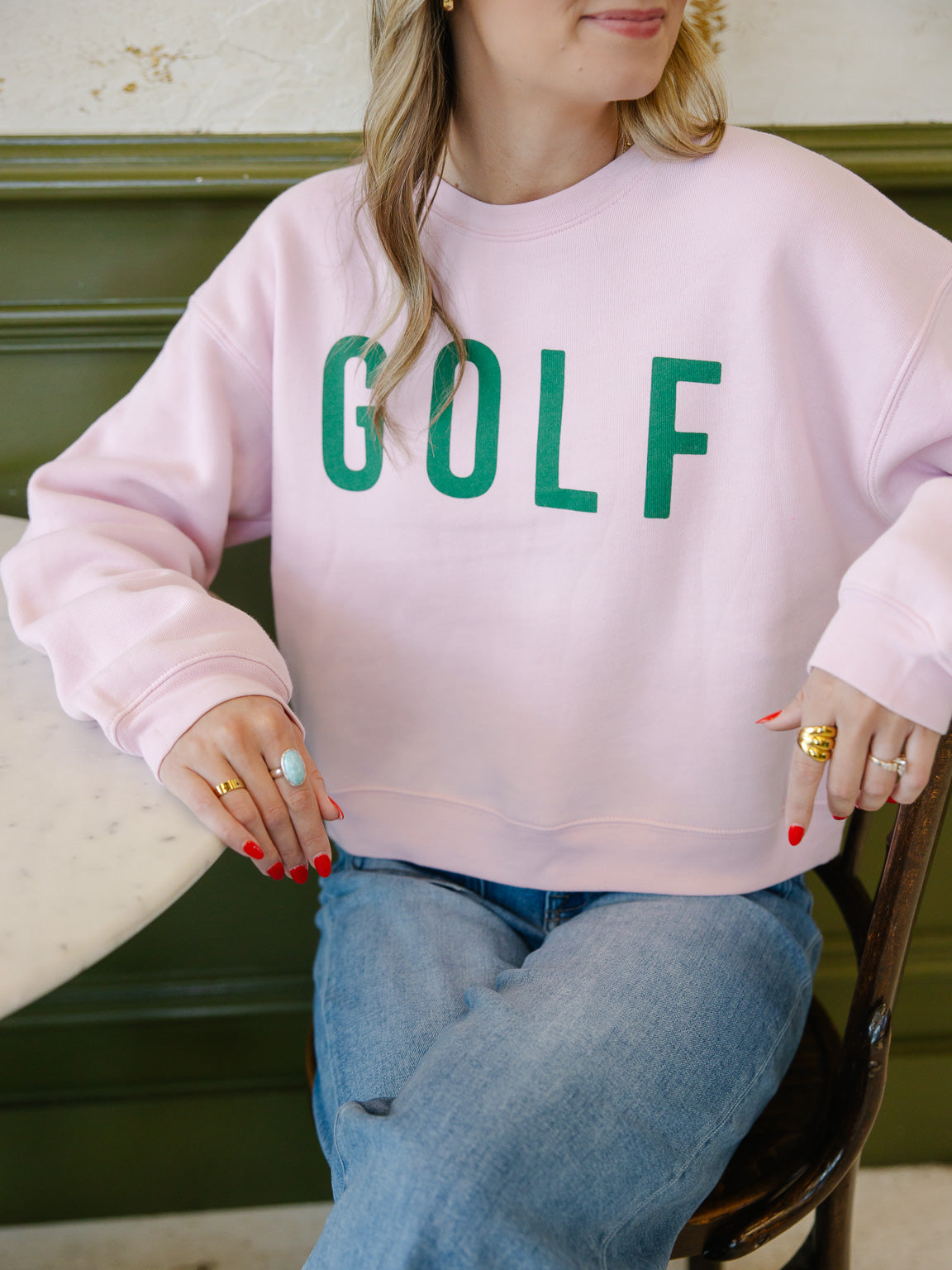 Golf Cropped Graphic Pullover