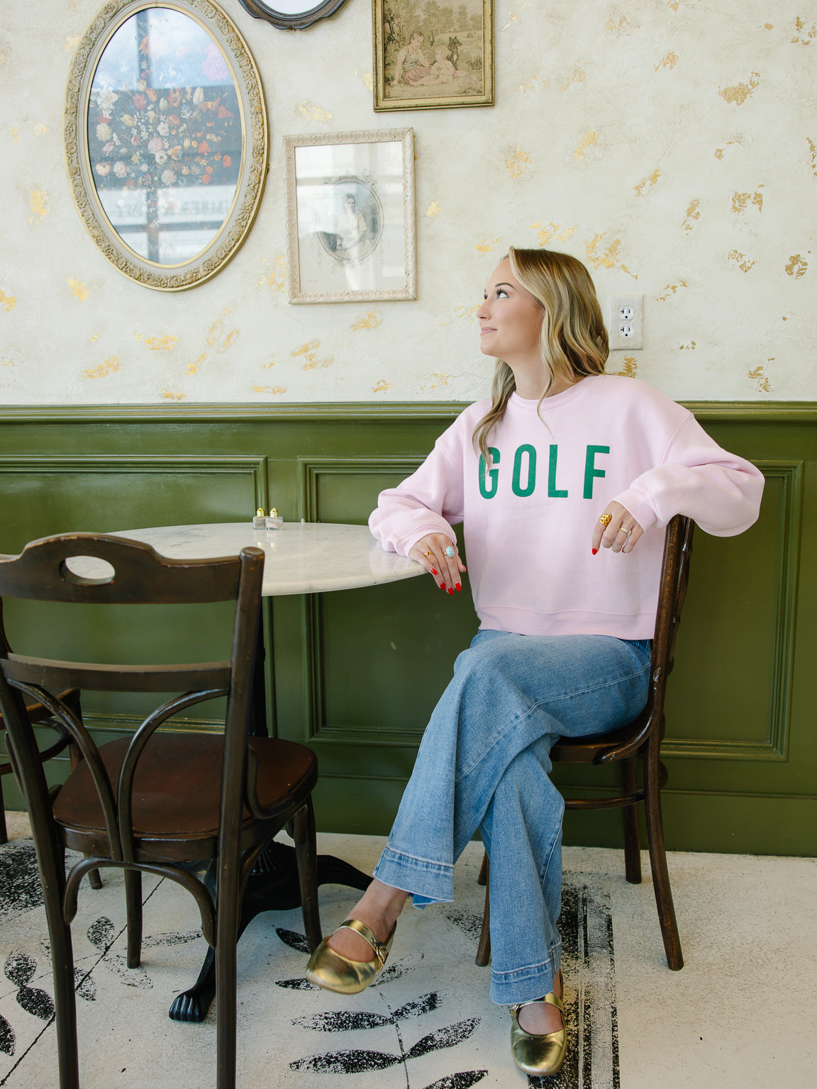 Golf Cropped Graphic Pullover