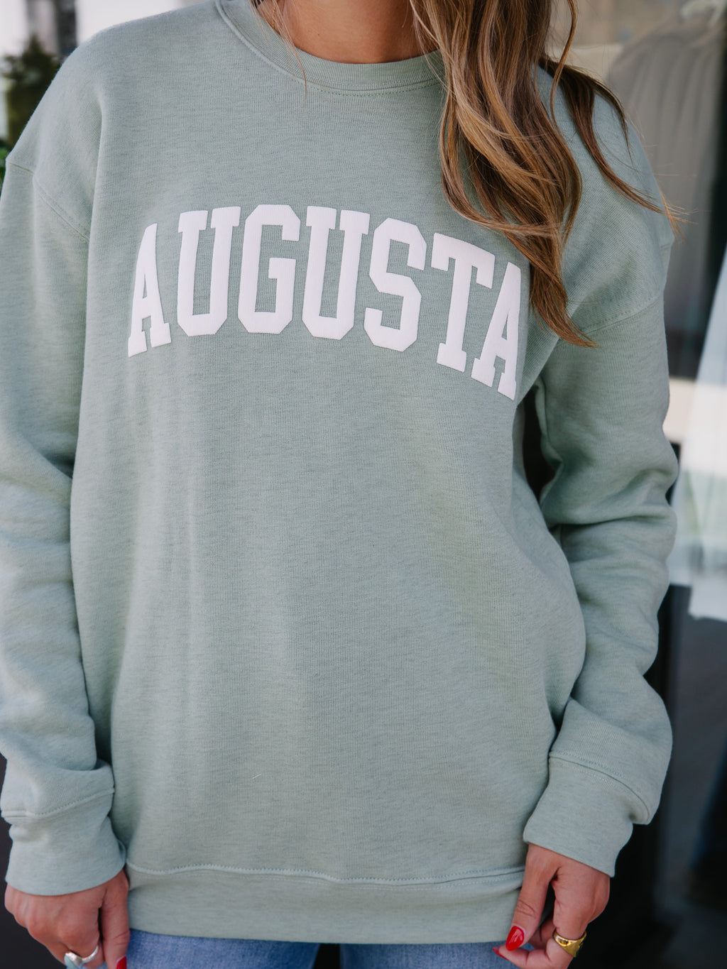 Augusta Puff Print Graphic Sweatshirt