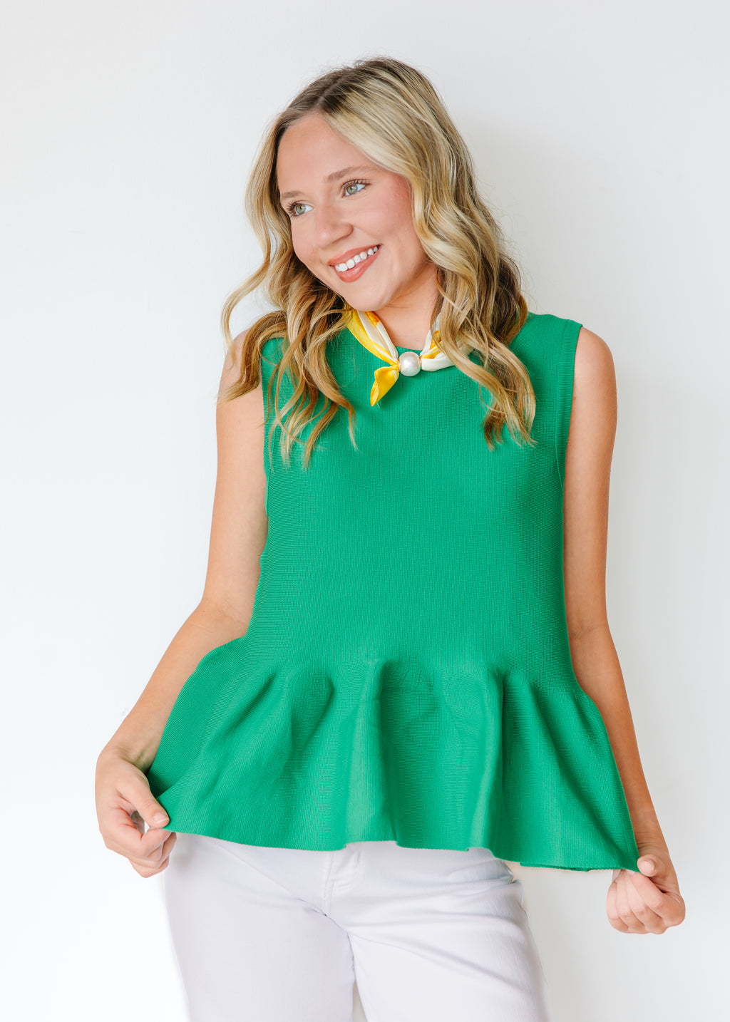 Fiona Peplum Sleeveless Top