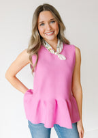 Fiona Peplum Sleeveless Top