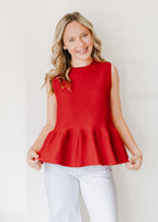Fiona Peplum Sleeveless Top