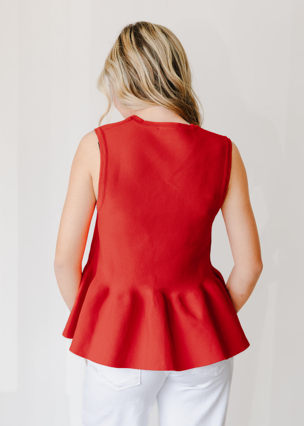 Fiona Peplum Sleeveless Top