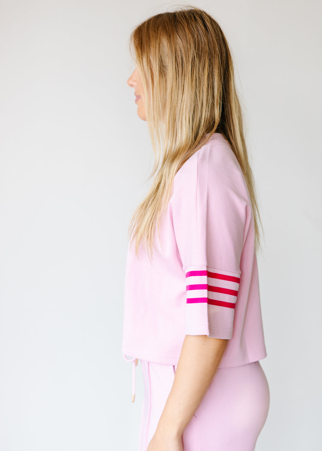 Dakota Stripe Sleeve Lounge Top