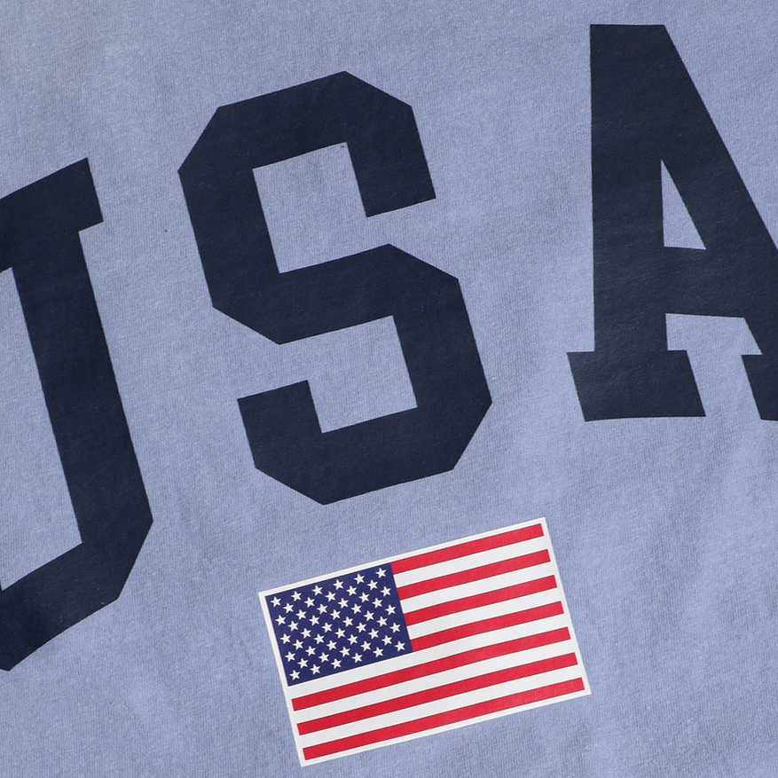 USA American Flag Varsity Garment-Dyed Heavy Cotton TShirt