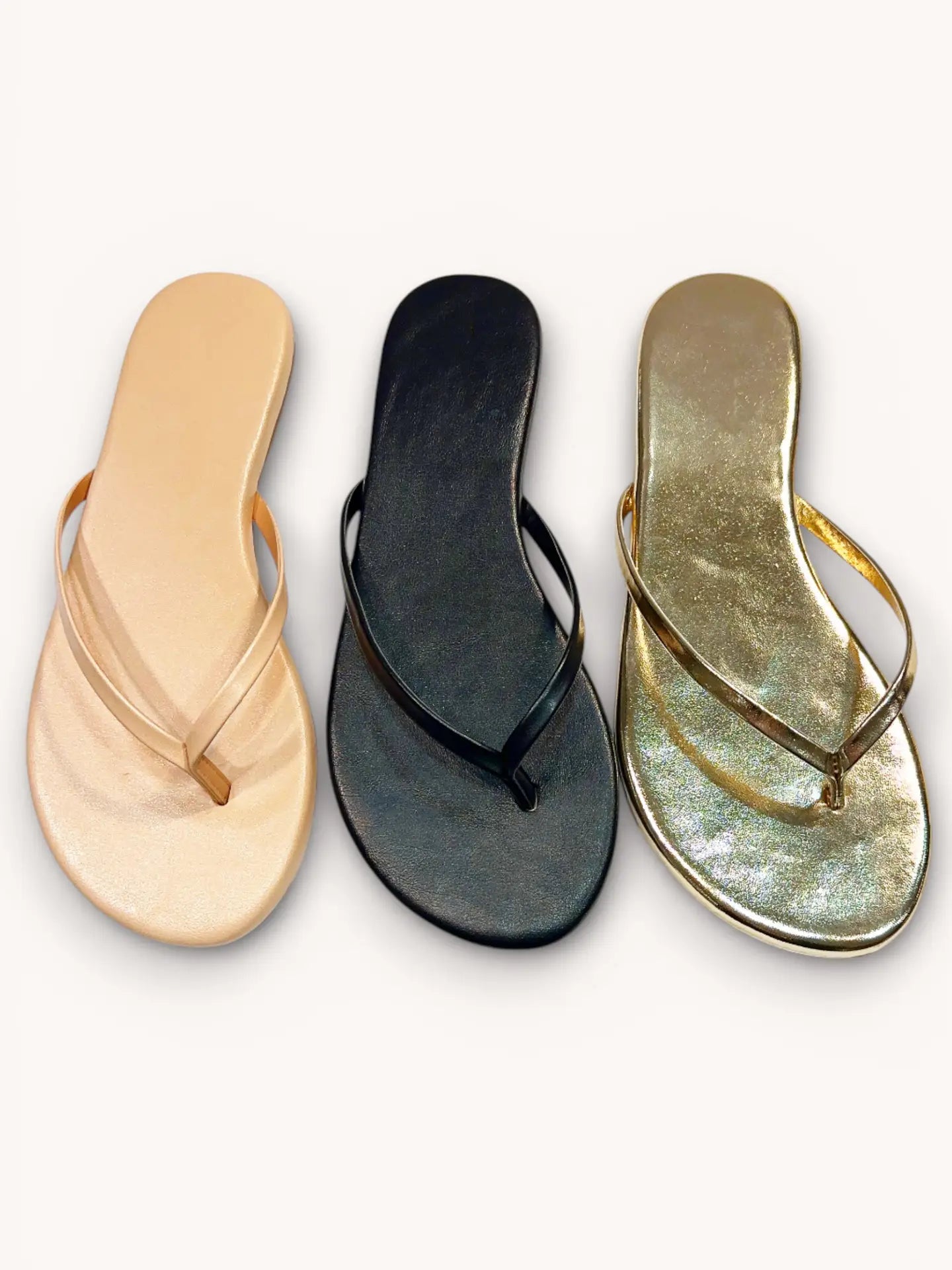 Slim Strap Flip-Flop Thong Sandals