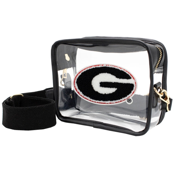 Varsity Patch Clear Crossbody Bag