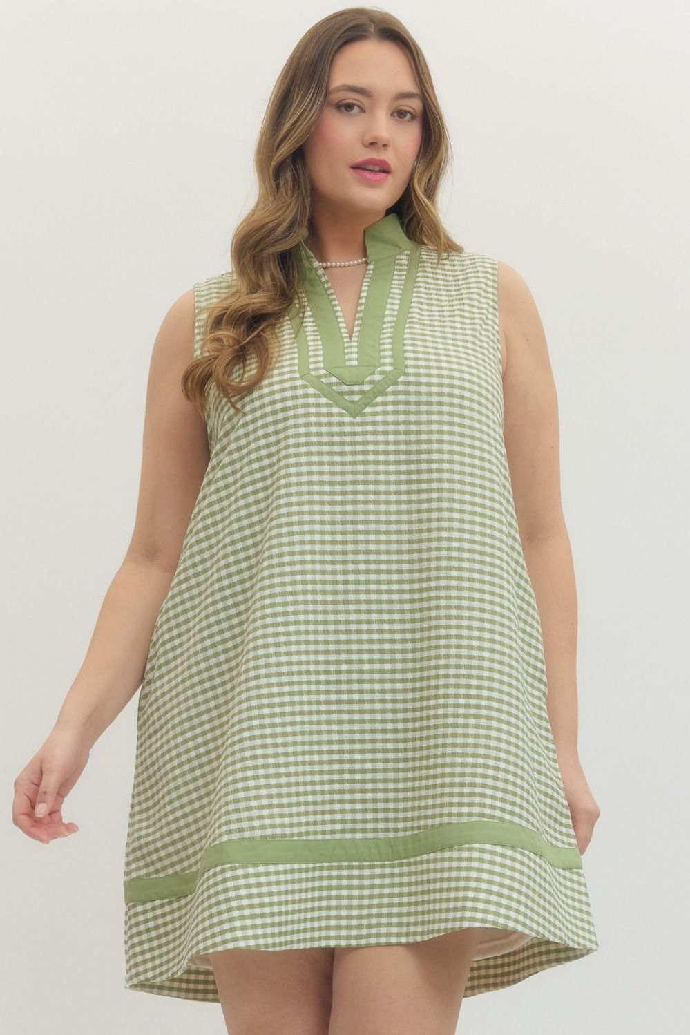 Green Gingham Shift