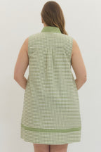 Green Gingham Shift