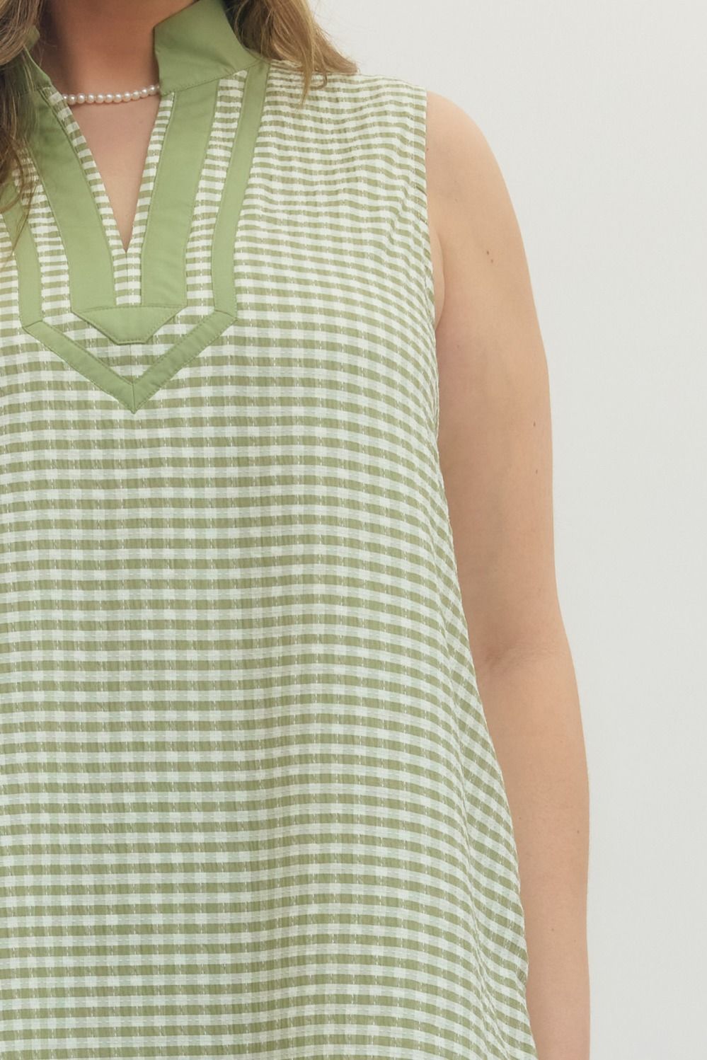 Green Gingham Shift