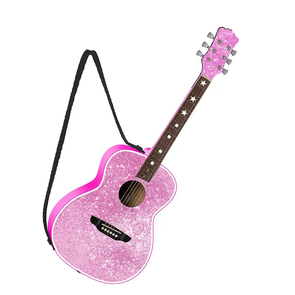 4.5" Resin Pink Guitar Ornament