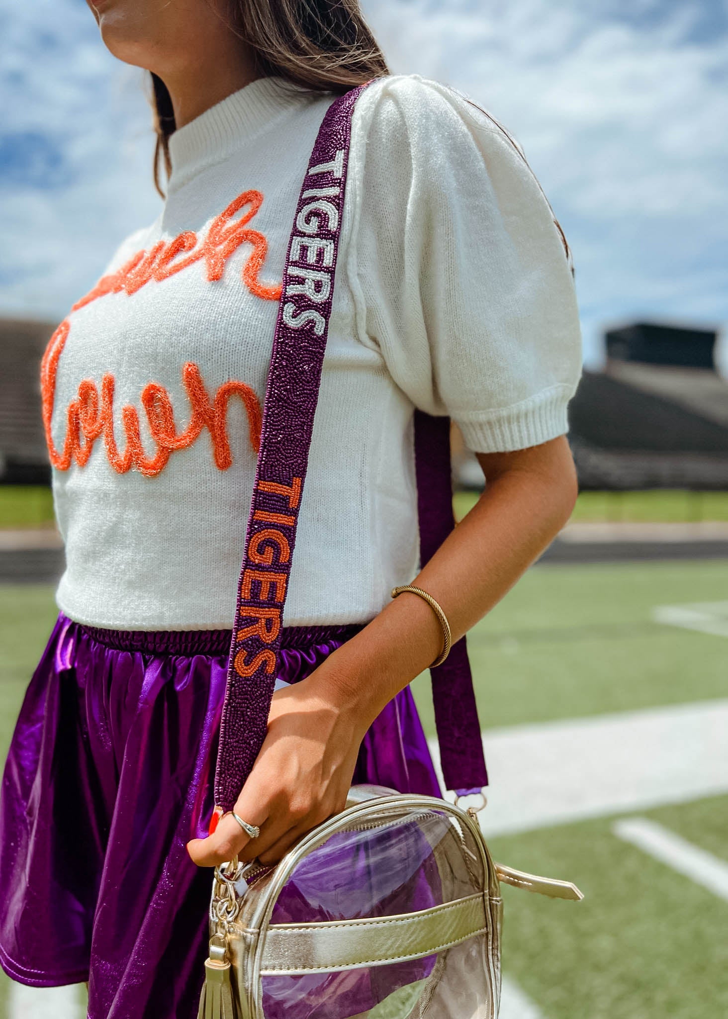 Clemson Beaded Purse Strap