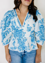 Ana Floral Puff Sleeve Blouse