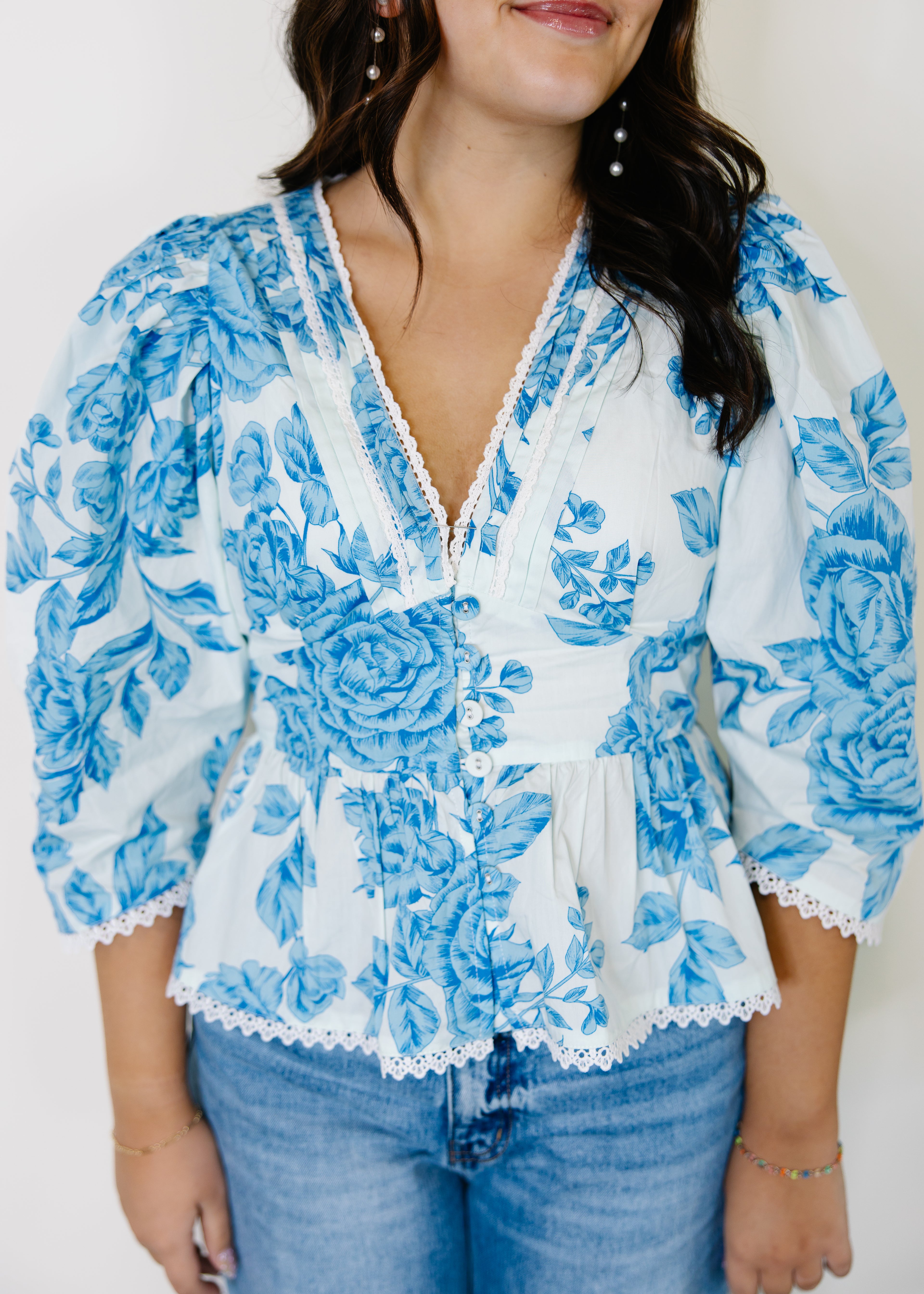 Ana Floral Puff Sleeve Blouse