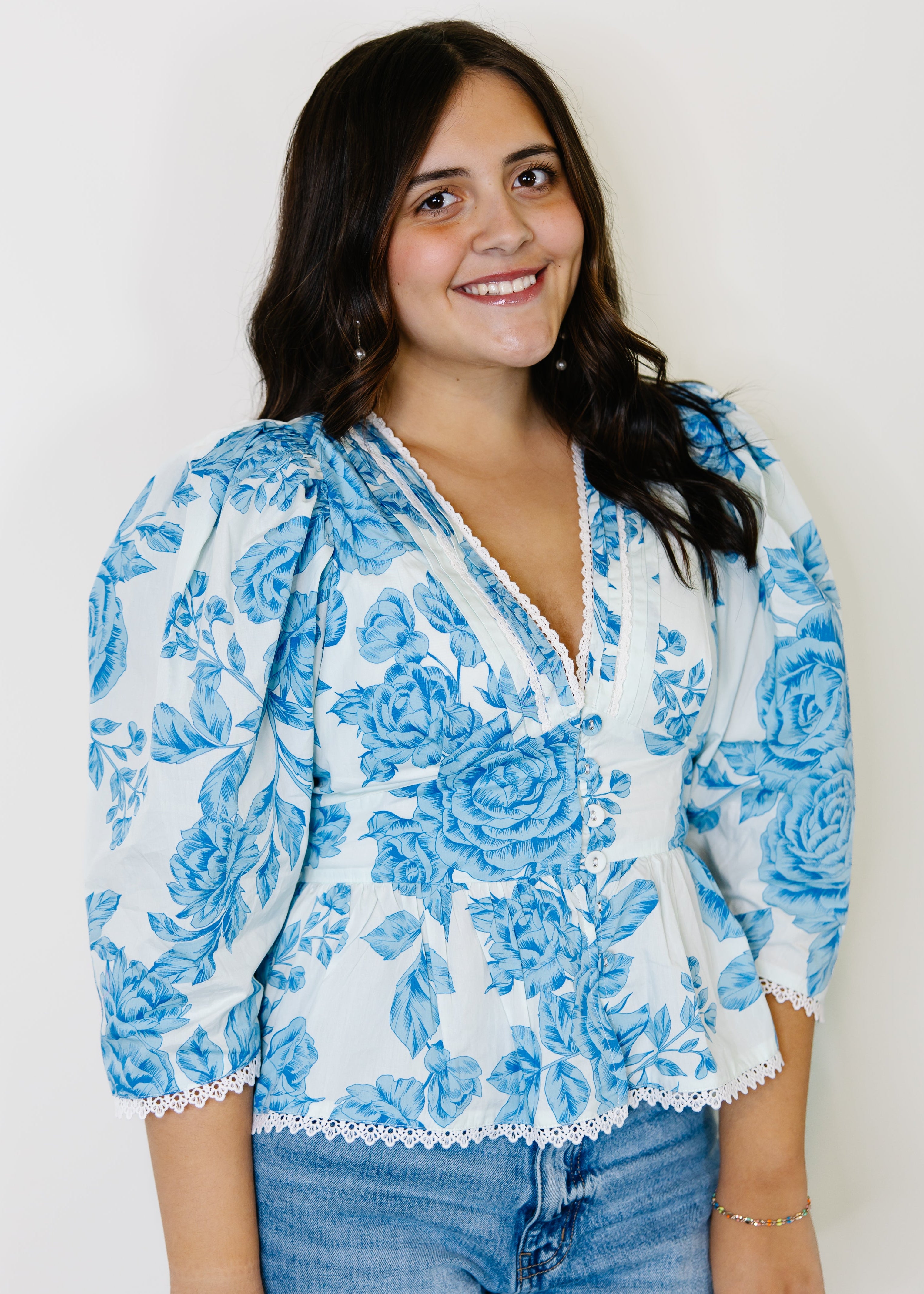 Ana Floral Puff Sleeve Blouse