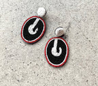 GA Bulldog Beaded Earrings