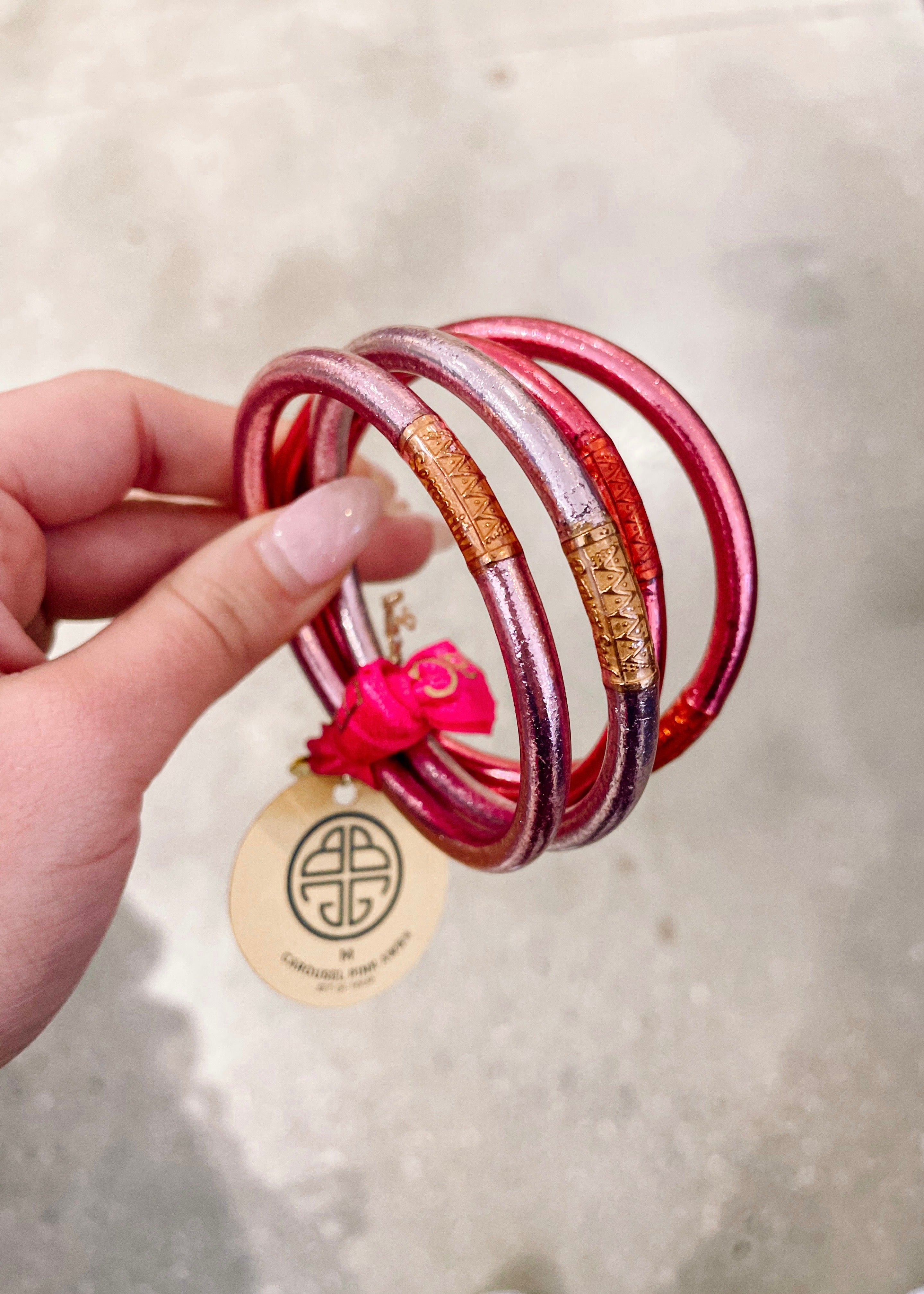 Budha Girl Carousel Pink All Weather Bangles