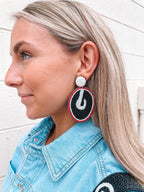 GA Bulldog Beaded Earrings