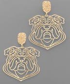 Bulldog Cutout Earrings