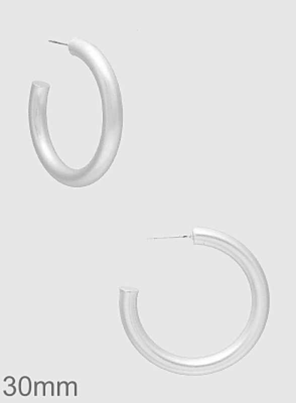 Medium Metal Hoop Earrings