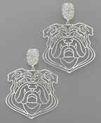 Bulldog Cutout Earrings