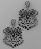Bulldog Cutout Earrings