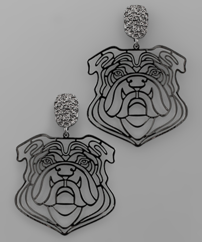 Bulldog Cutout Earrings