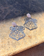 Bulldog Cutout Earrings