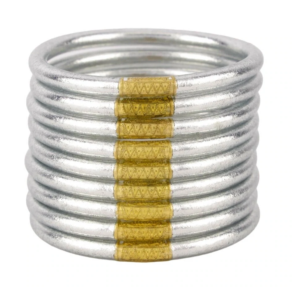 Budha Girl Silver All Weather Bangles
