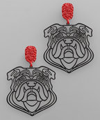 Bulldog Cutout Earrings