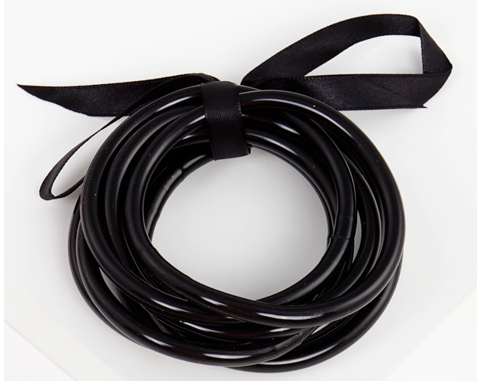 Set of 9 Elastic Glitter Bangle