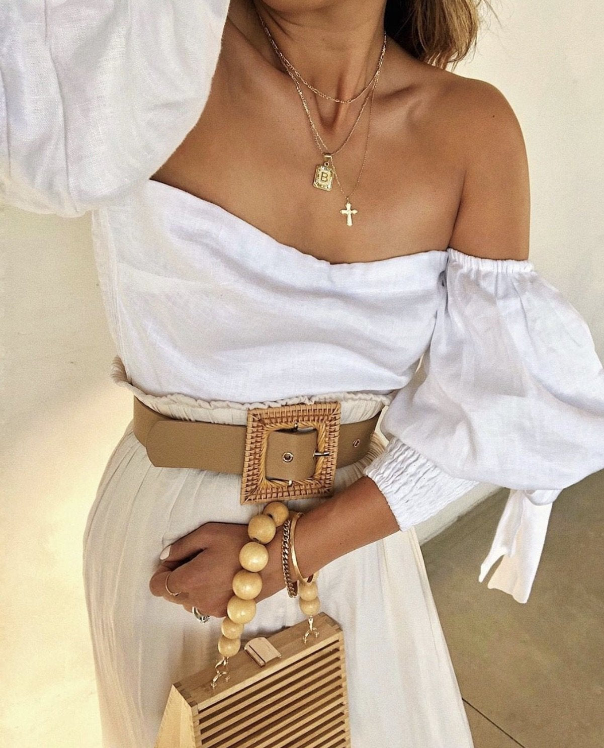 Bracha Initial Card Necklace