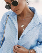 Bracha Initial Card Necklace