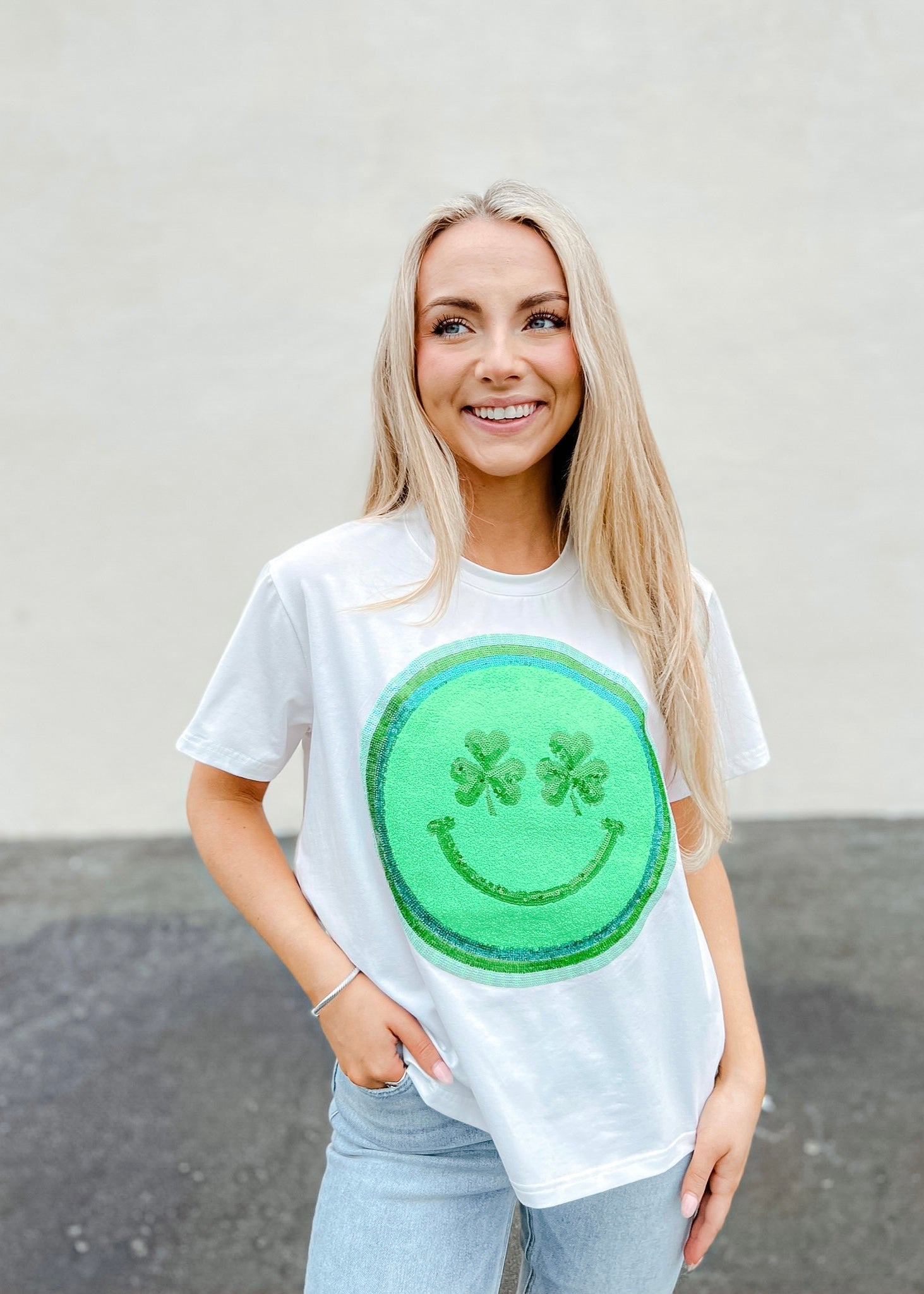 Shamrock Smiley Tee
