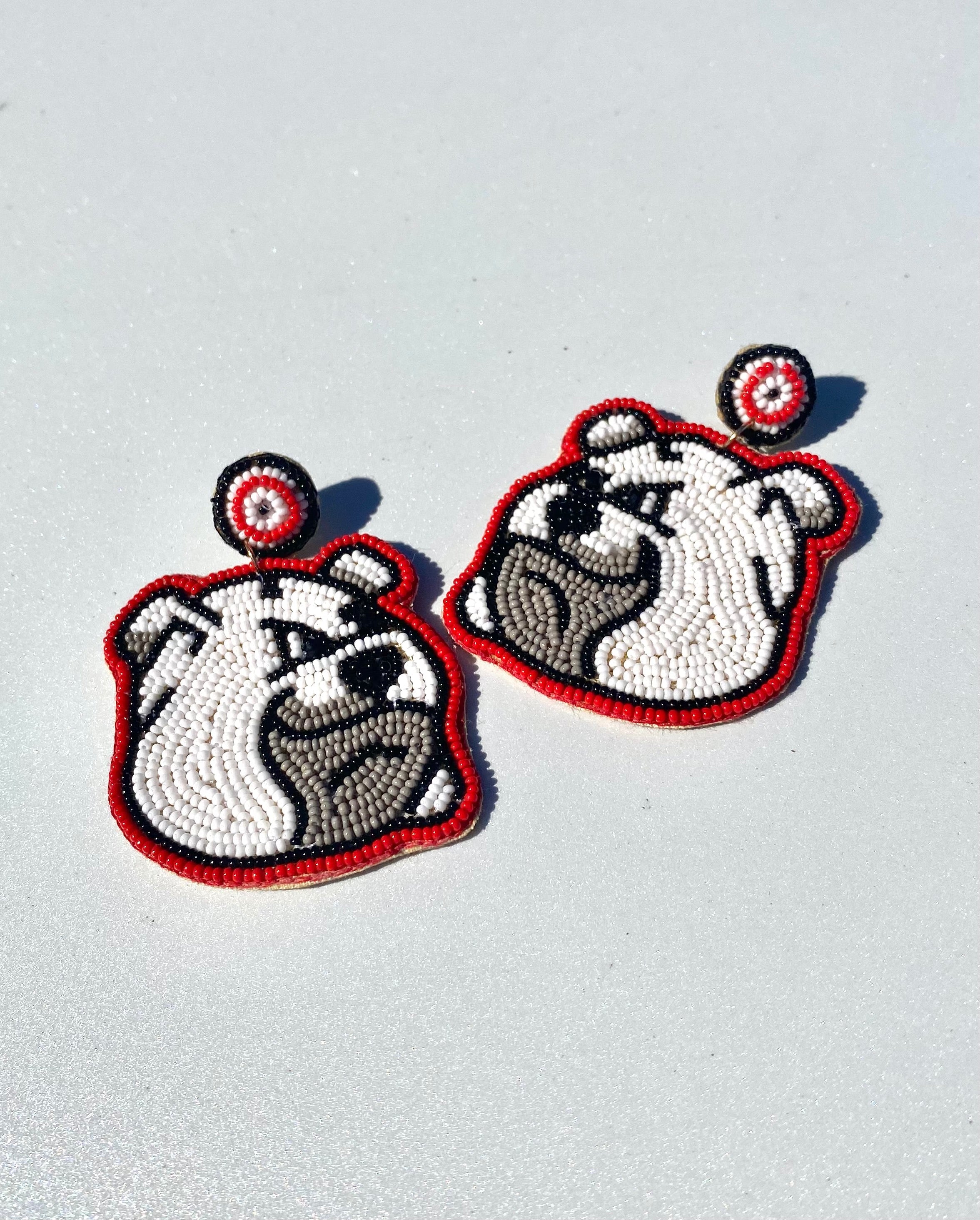 Beaded Bulldog Earrings